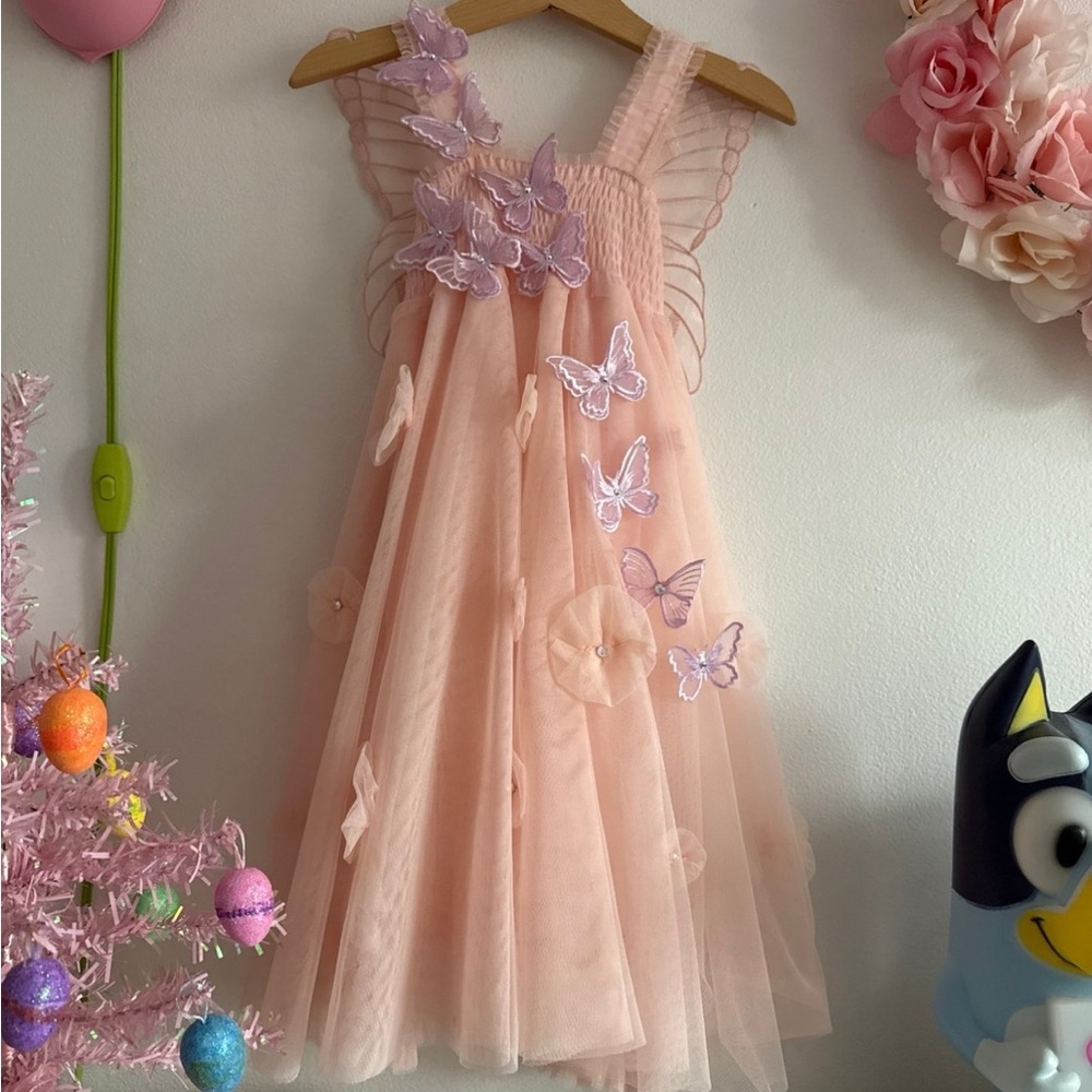 Beautiful Fairy Toddler Girl Pink Dress